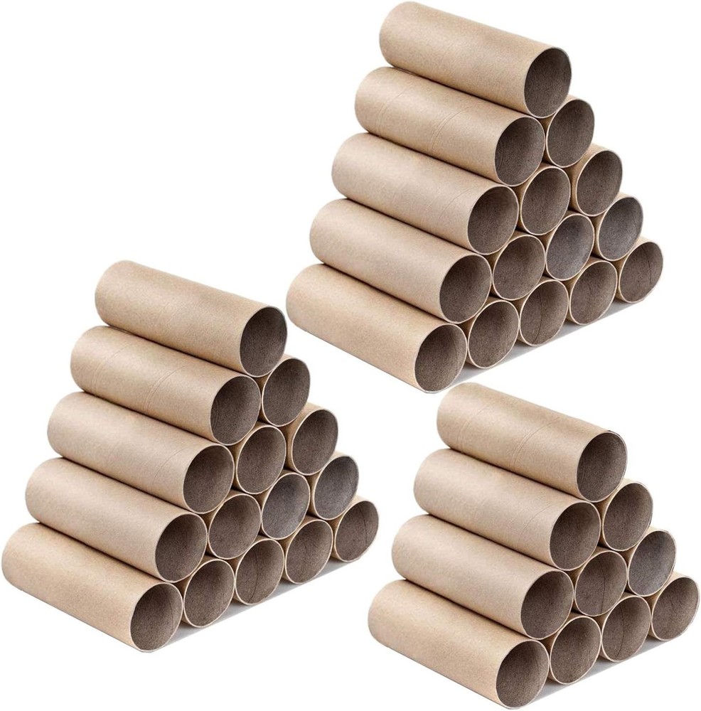 50 Pack Cardboard Tubes for Crafts – 1.5/8″ x 3.7/8″ Inches – Brown Paper