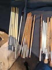Vintage Hobby Lot of 41 Paint Brushes Gyros Red Sable Floquil Silver Fox Delta’s