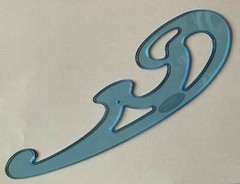 Staedtler Mars 571 FRENCH CURVE Set of 3 – A B & C blue transparent plastic NEW