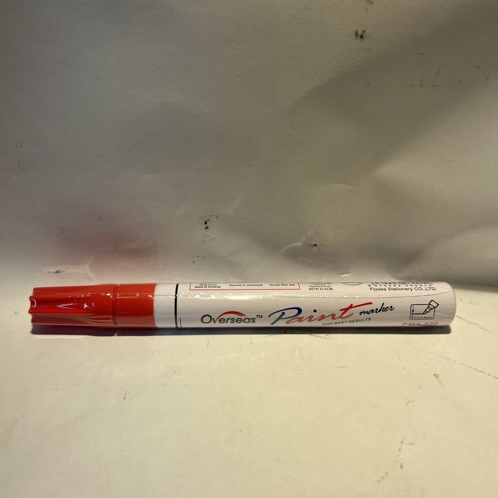 RED Oil Based PAINT MARKER PEN Fine Point permanent Marking Overseas PMA-520