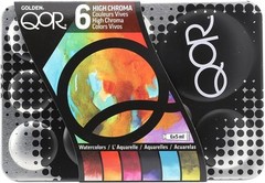 QoR High Chroma 6 Set by GOLDEN, 6 x 5 ml 1 Fl Oz (Pack of 1), Multicolor