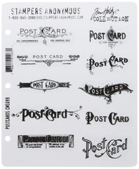 Stampers Anonymous Cling Stamps 7 X8 5 Postcards Red 2×7 Inch Standard Tim Holtz