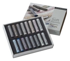 Daler Rowney Artists Soft Pastel Set – 16 Grey Shades Selection