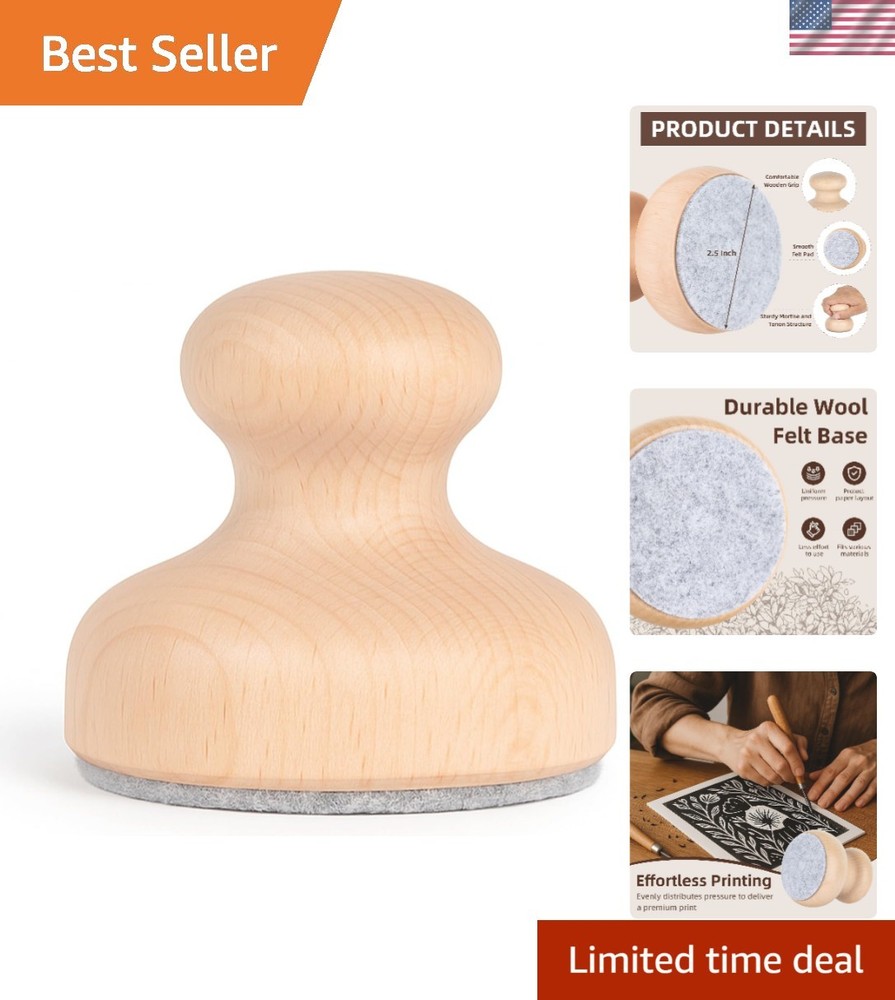 Falling in Art Wood Block Printing Baren, 2.5 Inches Baren Printmaking Tool with