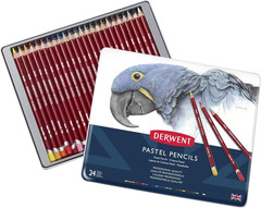 Pastel Pencils, 4Mm Core, Metal Tin, 24 Count (32992)