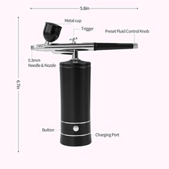 Rechargeable Wireless Airbrush with Compressor – Ideal for Delicate Detailing