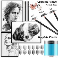 Soucolor Art Supplies, 76 Pack Drawing Set 1 Count (Pack of 76), Multicolor