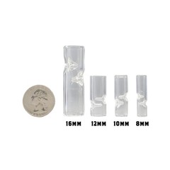 Glass Tips-12 Pack- Variety Sizes & Colors (8mm,10mm,12mm) (Pink, 12mm) Pink