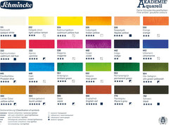 – AKADEMIE Watercolor Paint Box, Full Assortment 24 X 1/1 Pans, 75 425 097, Meta