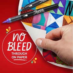 12-Count Water-Based Acrylic Markers with Brush Tip – Assorted Colors for Art