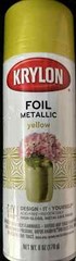NEW Krylon Premium Metallic Foil Metallic Yellow Spray Paint 6oz FREE SHIP