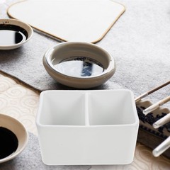 Ceramic Paint Palette, 5.1×2.7in Large Gouache Palette Paintbrush Wash Bowl, …