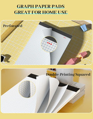 2 Pack Graph Paper Pad 11X17 for Blueprint Drawings, Drafting, Engineering Drawi