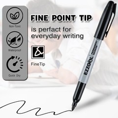 300 Black Fine Tip Permanent Markers