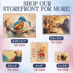 Handmade Vintage Deckle Edge Blank Paper – 5.8″ X 8.3″ (A5) – A5 Package of 50 f