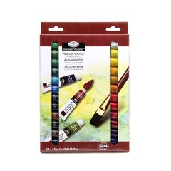 Watercolor Paint Tubes Set of 24 Assorted Colors 12ml for Artists Painting
