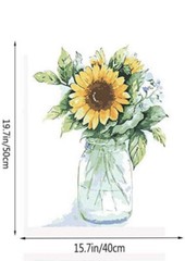 DIY Painting by Numbers Adults Sunflower, Acrylic Paint, Brushes, 16X20″ Canvas