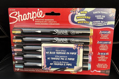 Lot of 2-Sharpie Creative Markers Water-Based Bullet Tip Earth Tones 5ct each