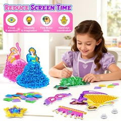 Gooidea 10PCS Poke Arts and Crafts for Girls Ages 4, 5, 6, 7, 8, 9, Classical…