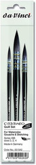 Brushes 498 Casaneo Quill (Sizes 0,2,4) Artist Brush Set, Black, 3