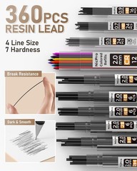 35PCS Art Mechanical Pencil Set – 3 Metal Drafting Pencils & 20 Lead Refills for