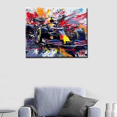 Racing Car Paint by Numbers Kit for Adults 16×20 Canvas Sports Art