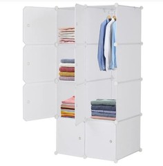 8 Cube Organizer Stackable Plastic Cube Storage Shelves Design Multifunctional M