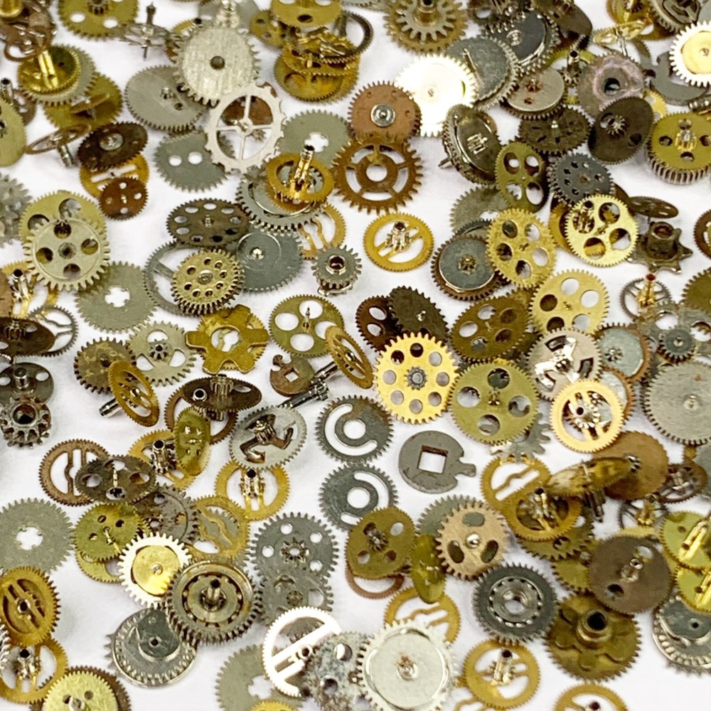 25 Unique Watch Gears Part Steampunk Lot Altered Art Movements Watchmaker Repair