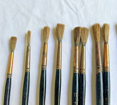 Lot of 8 Fine Edge 865 ARTUGN Paintbrushes : 7-8-9-10-11(x2)-12(x2) : Red Sable