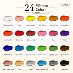 TMOL Acrylic Paint Set, 24 Colors (2 0.08 Fl Oz (Pack of 24), 24