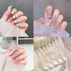 Rhinestones Chain – Gold Silver Pearl AB Colors – 3D Nail Art