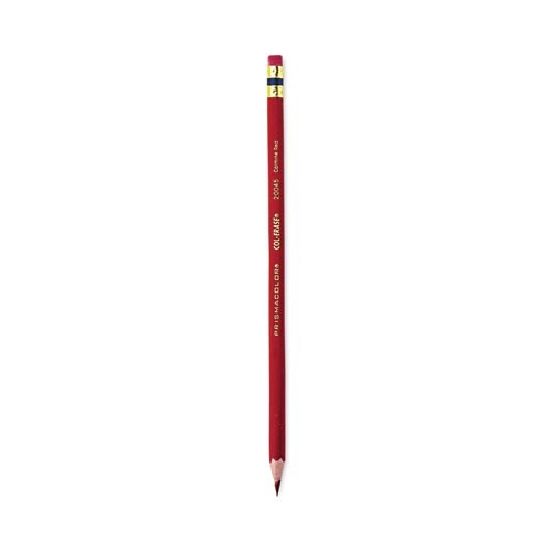 Prismacolor Col-Erase Pencil with Eraser, 0.7 mm, 2B, Carmine Red Lead, Dozen