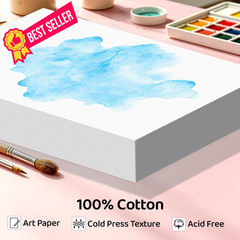 84 Sheets Watercolor Paper 5×7, 110lb/230gsm Cold 5×7 Inch-84 Sheets, white