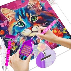 ZYNYXY 17PCS Ergonomic Diamond Art Pen Purple + Pink + White + 5 PCS Tips