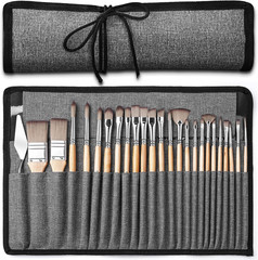 Acrylic Paint Brush Set, Golden Maple 25 PCS Paint Brushes for Acrylic Painting