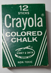 Vintage Crayola Colored CHALK Binney & Smith 12 Chalks- some whole some broken