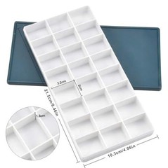 24 Paint Palette Plastic Paint Holder – Watercolor Acrylic Paint Storage Travel