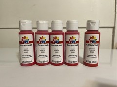 Delta Acrylic Paint Set Red Bundle Fire Red Bright Red 5 Pack