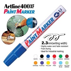 Artline Paint Marker 400XF Medium Point 2.3mm Permanent & Waterproof Box of 12’s