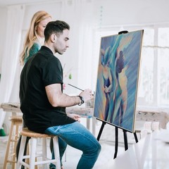 Art Easel Stand for Painting Canvases – 66-Inch Adjustable Metal for Adults T…