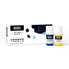 Professional Soft Body Acrylic Paint 6 x 22ml 0.74-oz Mixing Set