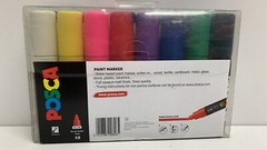 POSCA PC-7Mx8 – PAINT MARKER x 8 STANDARD COLOURS