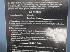 Glow In The Dark Lunar Paint Sticks Set Of 2 & 2 Stencils Great Explorations Vtg