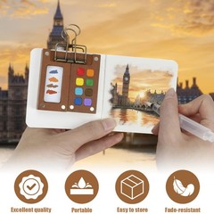 Portable Watercolor Travel Set Mini Paint Palette Artist Kit