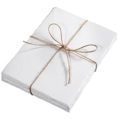 50 Sheets 5×7 Inch Deckled Edge Watercolor Paper – Handmade Textured Craft Paper