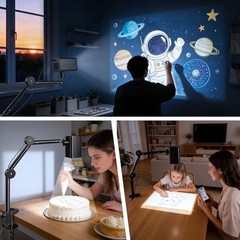 Art Projector for Tracing with Adjustable Stand, Web-Based Control No App