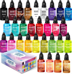 Airbrush Paint, 30 Water-Based, Quick-Drying Colors for Artists & Beginners, Ide