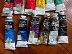 Lightly used Oil Paint Set Windsor & Newton Water soluble