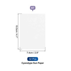 32 Sheets Cyanotype Paper High Sensitive Sun Print Kit 4.1×2.9 Inch A7 Crafts