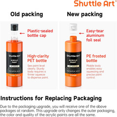 18 Colors Acrylic Paint Bottle Set (250Ml/8.45Oz), Rich Pigmented Bulk Painting
